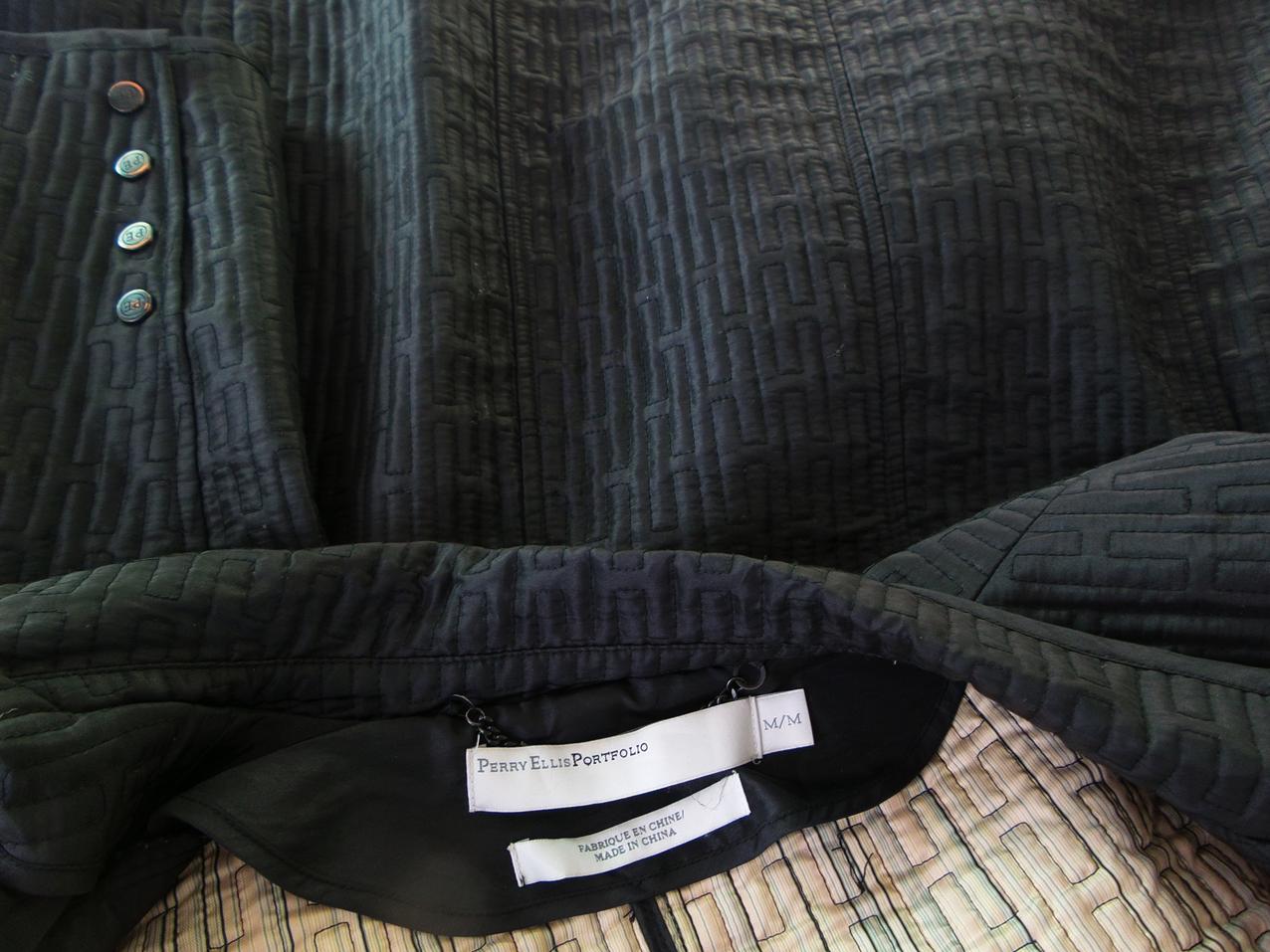 20180430_093654.jpg Perry Ellis Portfolio Rozmiar M Kolor Czarny Płaszcz Długi rękaw