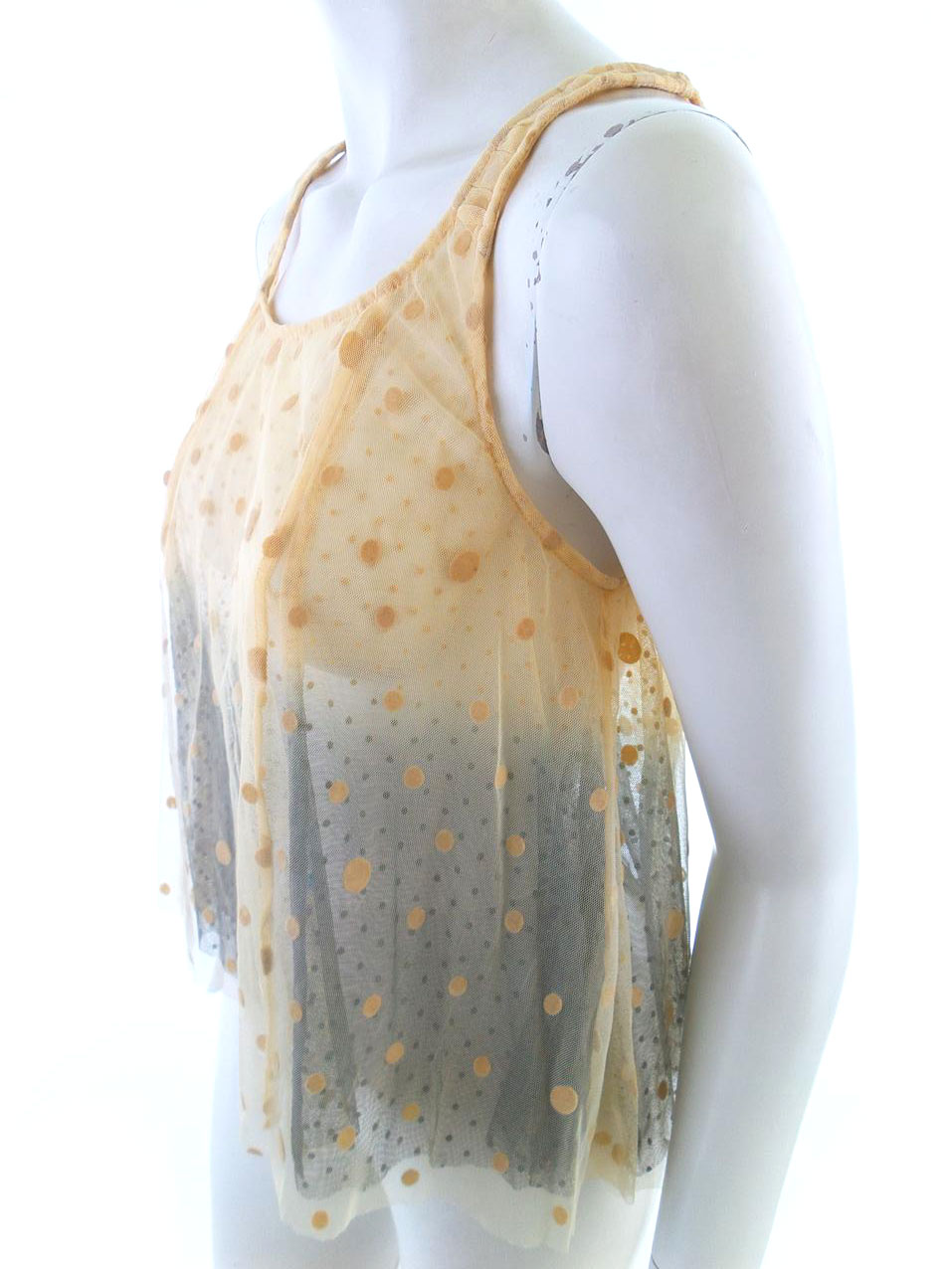 20180508_090516.jpg Topshop Rozmiar 38 Kolor Żółty Okrągły dekolt Bluzka Bezrękawnik