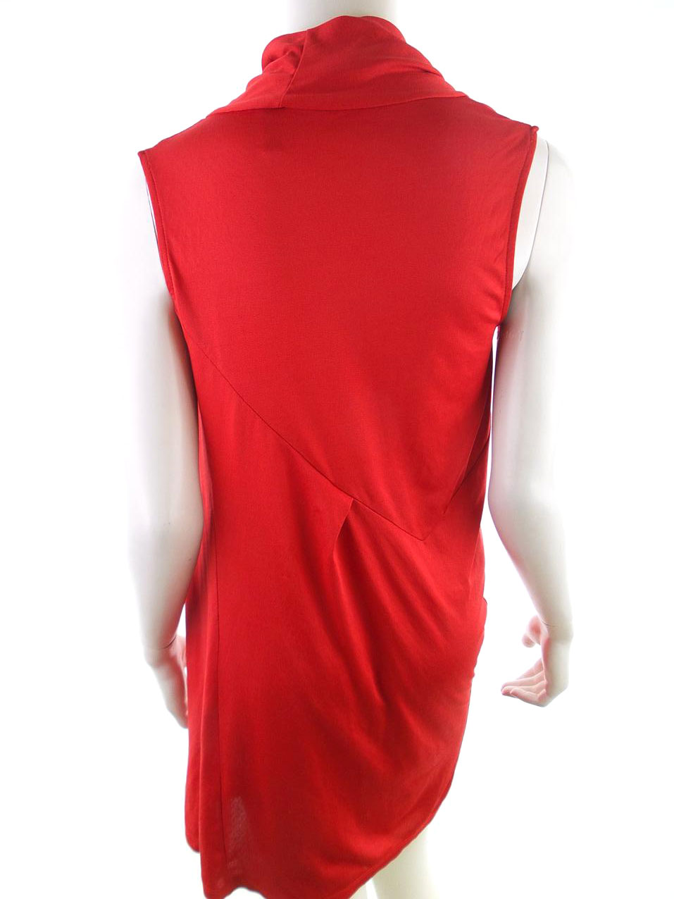 Vero moda Rozmiar S Kolor Czerwony Drapowany dekolt Suknia Balowa Sukienka Wieczorowa Bezrękawnik Do Kolan Vero moda Rozmiar S Kolor Czerwony Drapowany dekolt Suknia Balowa Sukienka Wieczorowa Bezrękawnik Do Kolan