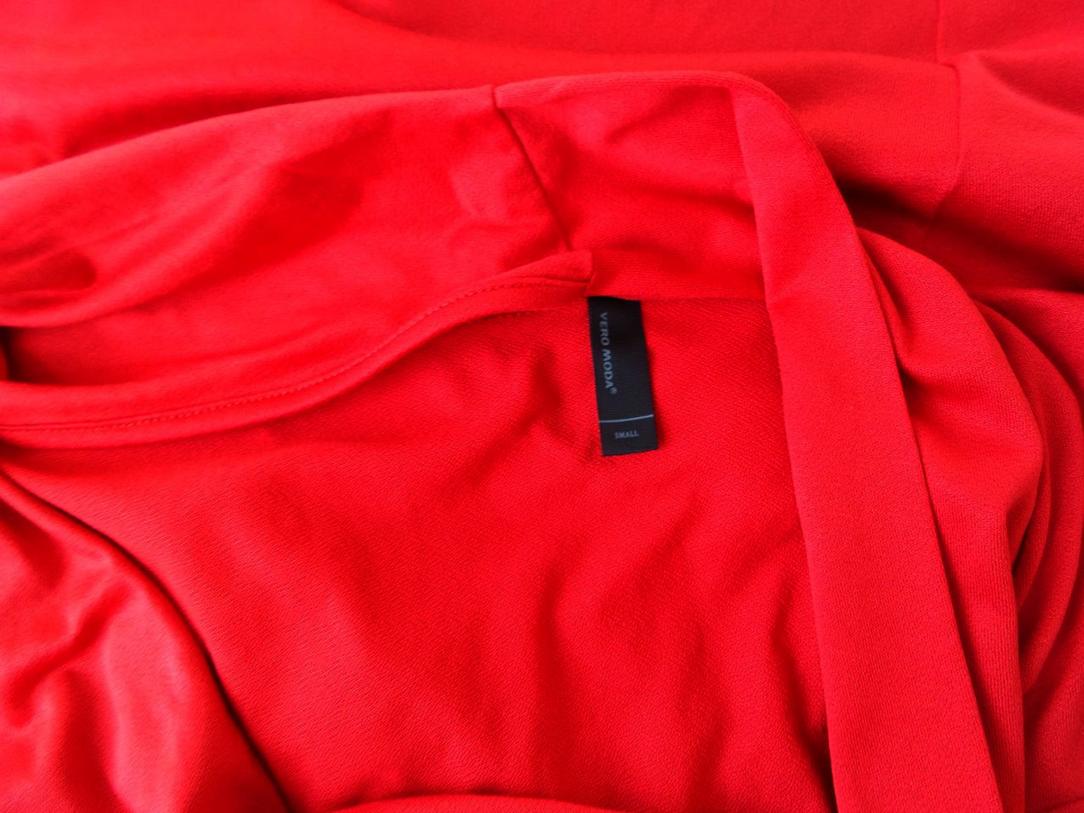 Vero moda Rozmiar S Kolor Czerwony Drapowany dekolt Suknia Balowa Sukienka Wieczorowa Bezrękawnik Do Kolan Vero moda Rozmiar S Kolor Czerwony Drapowany dekolt Suknia Balowa Sukienka Wieczorowa Bezrękawnik Do Kolan