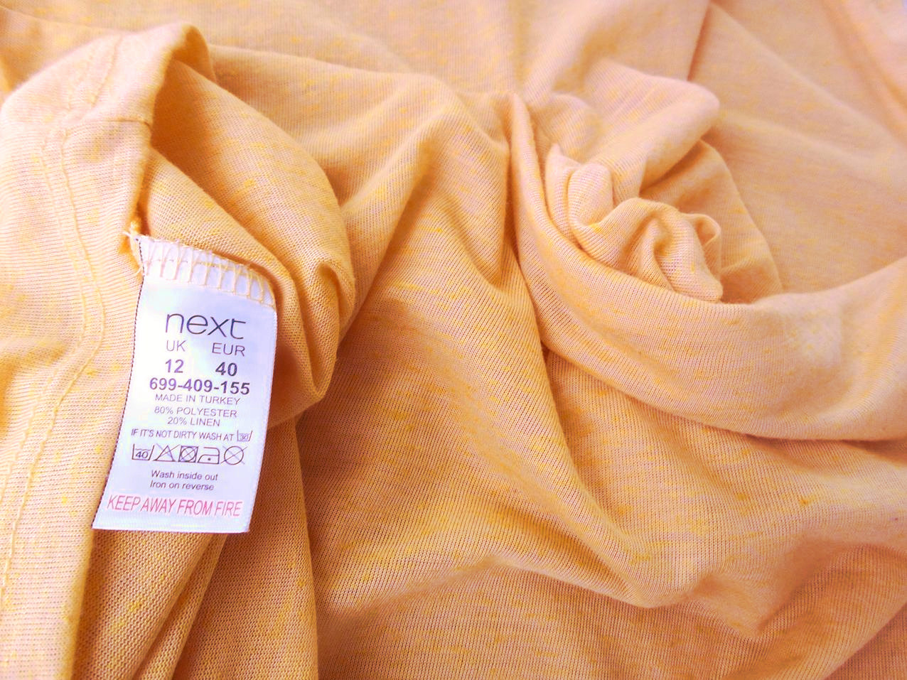 Next Rozmiar 12 (40) Kolor Pomarańczowy Okrągły dekolt Sukienka Tank Top Bezrękawnik Do Kolan