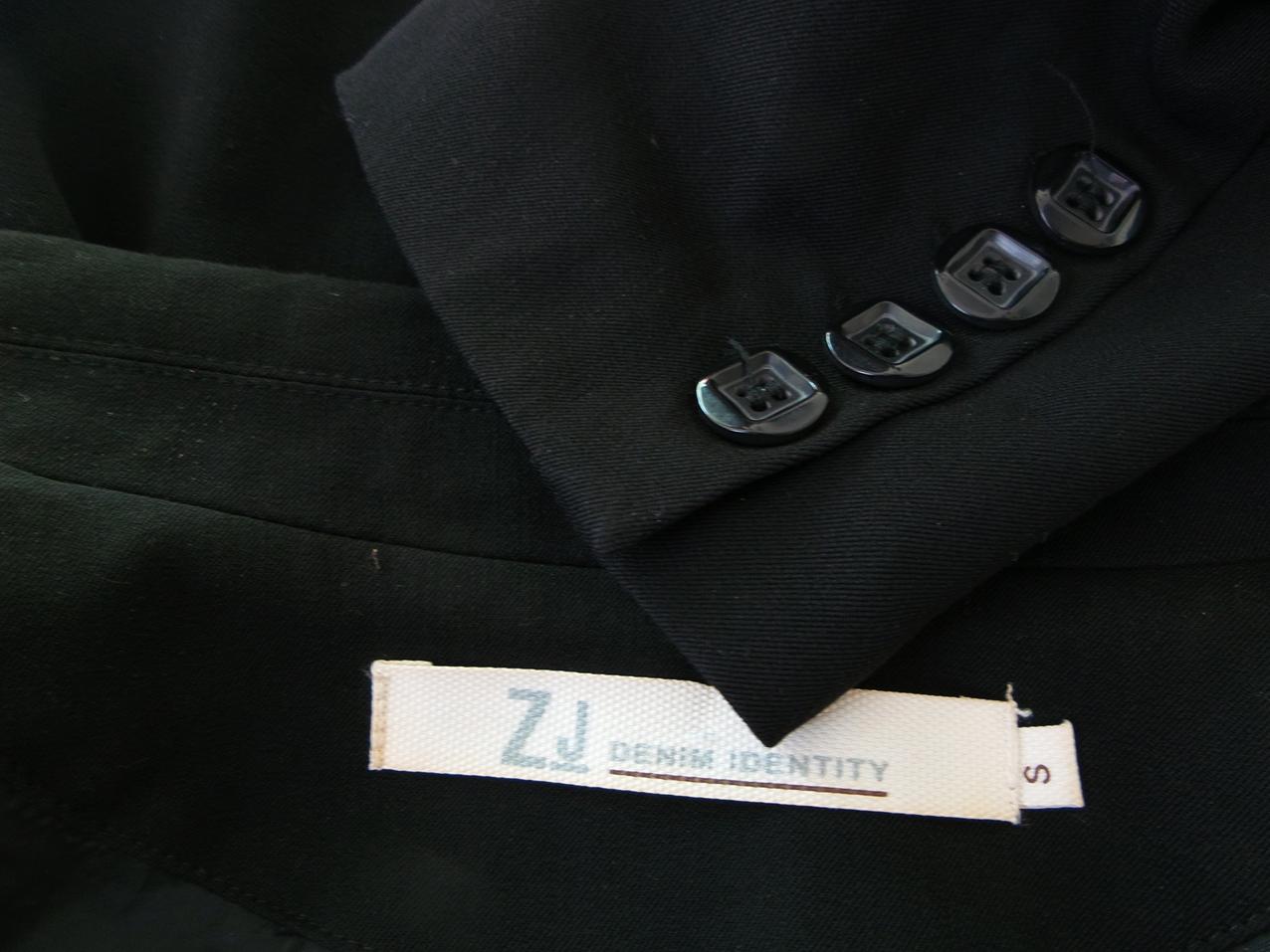 20180509_104703.jpg Zj denim Rozmiar S Kolor Czarny Kołnierz Żakiet z zapięciem Długi rękaw