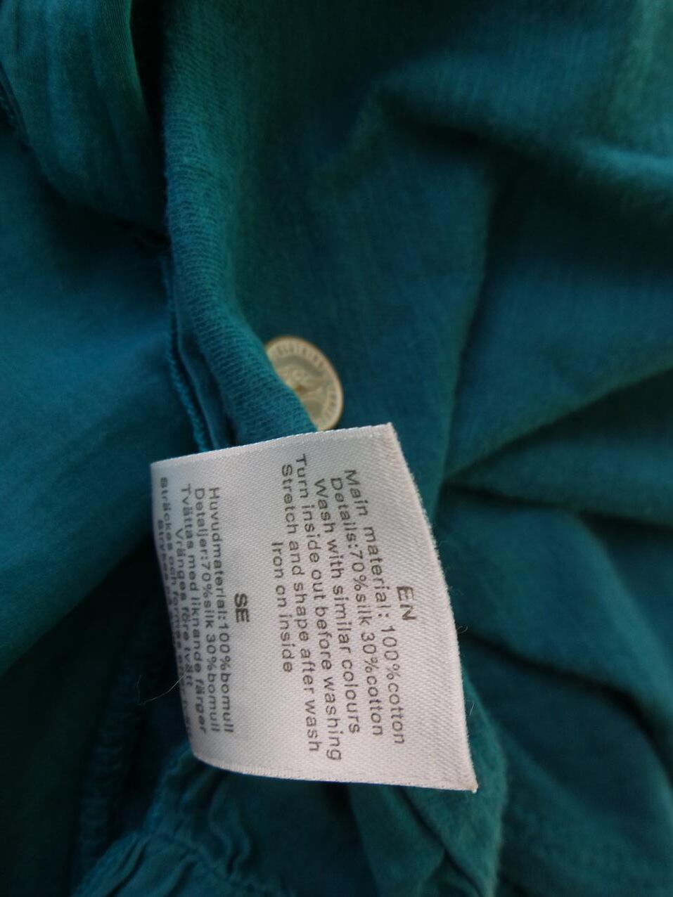 365 Rozmiar S Kolor Turkusowy W serek Tunika Bluzka Długi rękaw Materiał Bawełna 365 Rozmiar S Kolor Turkusowy W serek Tunika Bluzka Długi rękaw Materiał Bawełna