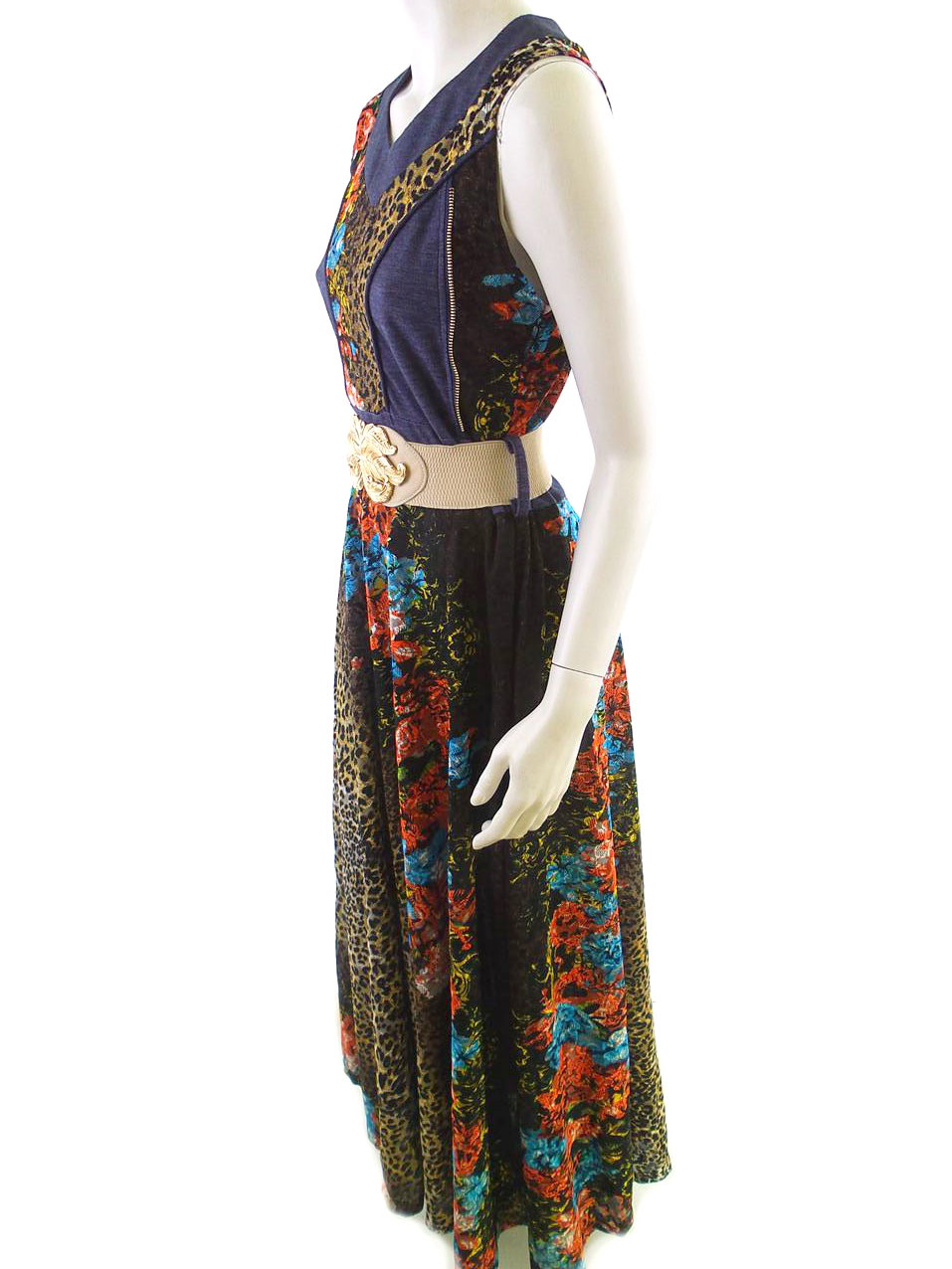 Vintage Rozmiar M Kolor Czarny W serek Sukienka Maxi Bezrękawnik Długa Vintage Rozmiar M Kolor Czarny W serek Sukienka Maxi Bezrękawnik Długa