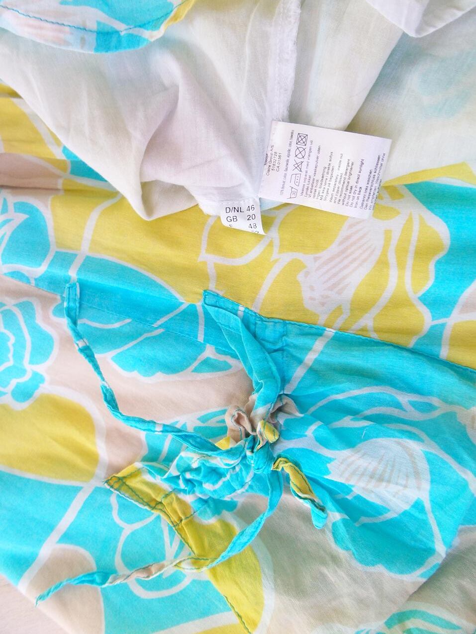 CLAIRE DK Rozmiar 46 Kolor Niebieski W serek Sukienka Letnia Bezrękawnik Midi Materiał Bawełna 100% CLAIRE DK Rozmiar 46 Kolor Niebieski W serek Sukienka Letnia Bezrękawnik Midi Materiał Bawełna 100%
