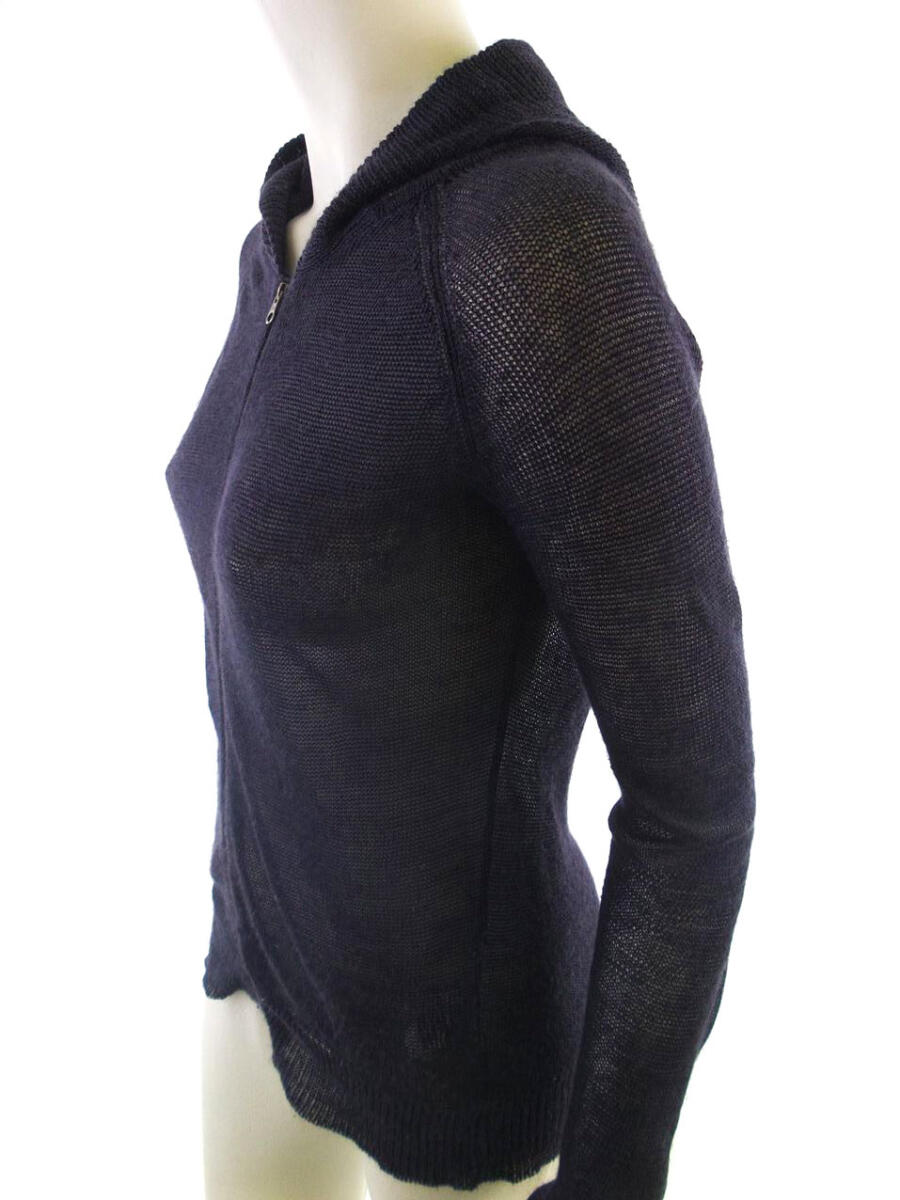 Vintage Rozmiar S Kolor Granatowy Bluza na suwak Długi rękaw Materiał Len 100% Vintage Rozmiar S Kolor Granatowy Bluza na suwak Długi rękaw Materiał Len 100%