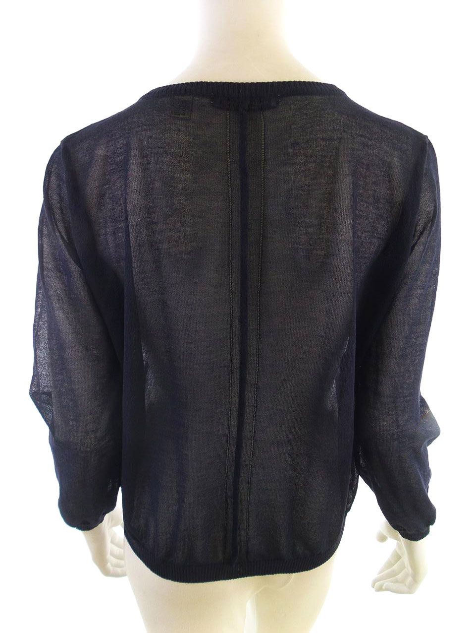 20180515_113358.jpg Maison scotch Rozmiar 2 Kolor Granatowy Crew Neck Sweter Długi rękaw Materiał Wiskoza Cienka dzianina