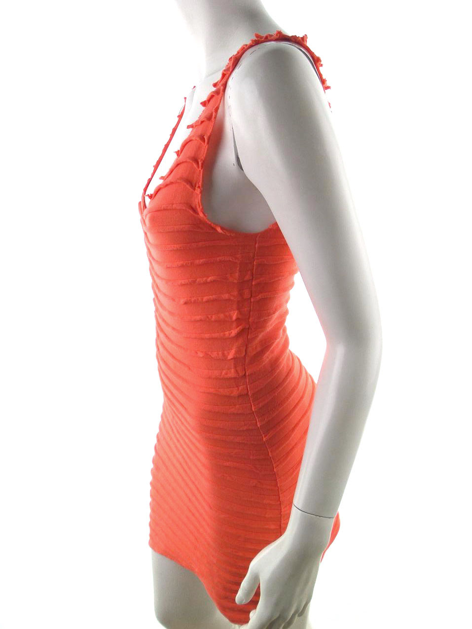Topshop Rozmiar 40 Kolor Pomarańczowy Dekolt U Sukienka Bodycon Bezrękawnik Krótka Materiał Bawełna 100% Topshop Rozmiar 40 Kolor Pomarańczowy Dekolt U Sukienka Bodycon Bezrękawnik Krótka Materiał Bawełna 100%