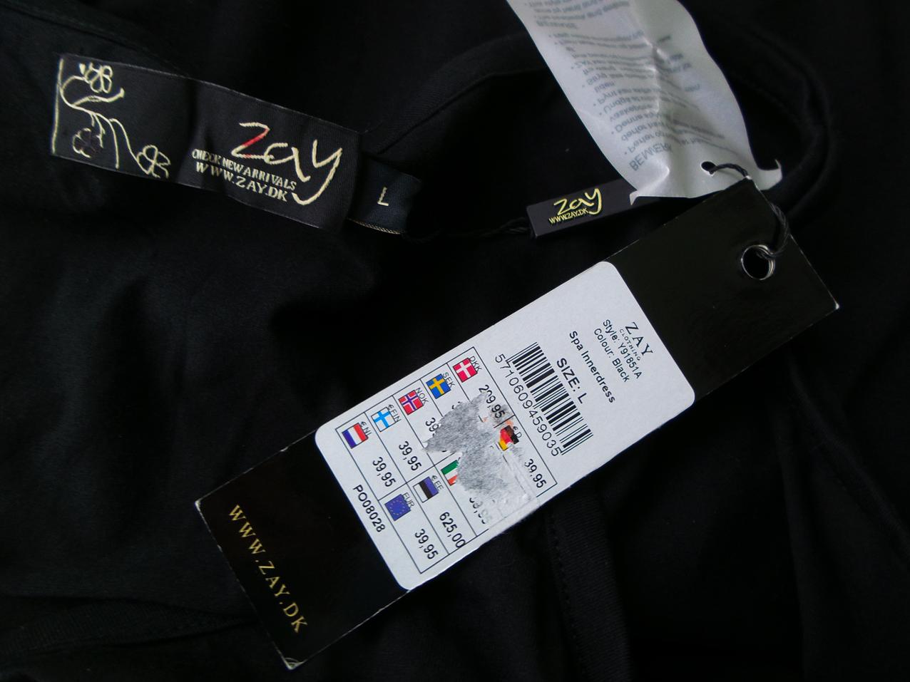 Zay Rozmiar L Kolor Czarny Odkryte Ramiona Sukienka Prostokątna Bezrękawnik Do Kolan Zay Rozmiar L Kolor Czarny Odkryte Ramiona Sukienka Prostokątna Bezrękawnik Do Kolan