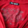 DESIGUAL Rozmiar XS Kolor Czerwony Głęboki Serek Tunika Bluzka Długi rękaw