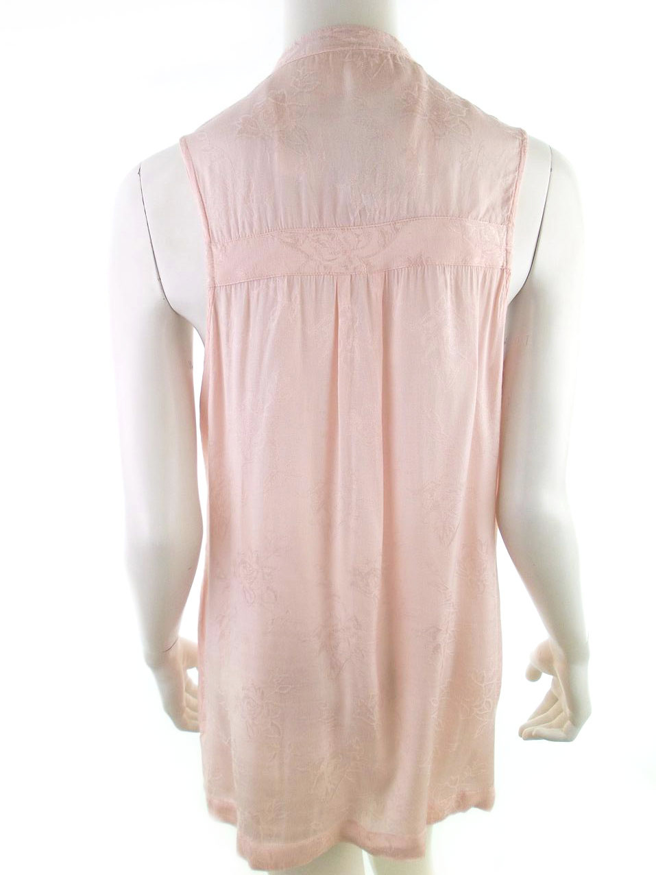River island Rozmiar 38 Kolor Pudrowy Róż Kołnierz Tunika Popover Bluzka Bezrękawnik Materiał Wiskoza 100%