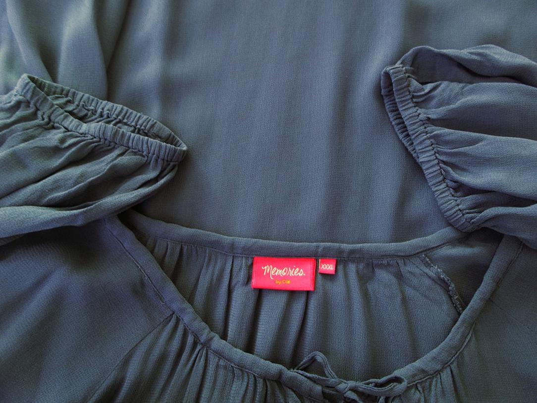 Memories Rozmiar XXXL Kolor Niebieski Okrągły dekolt Tunika Popover Bluzka Rękaw 3/4 Materiał Wiskoza 100% Memories Rozmiar XXXL Kolor Niebieski Okrągły dekolt Tunika Popover Bluzka Rękaw 3/4 Materiał Wiskoza 100%