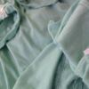 Vintage Rozmiar XXL Kolor Turkusowy Okrągły dekolt Tunika Bluzka Krótki rękaw