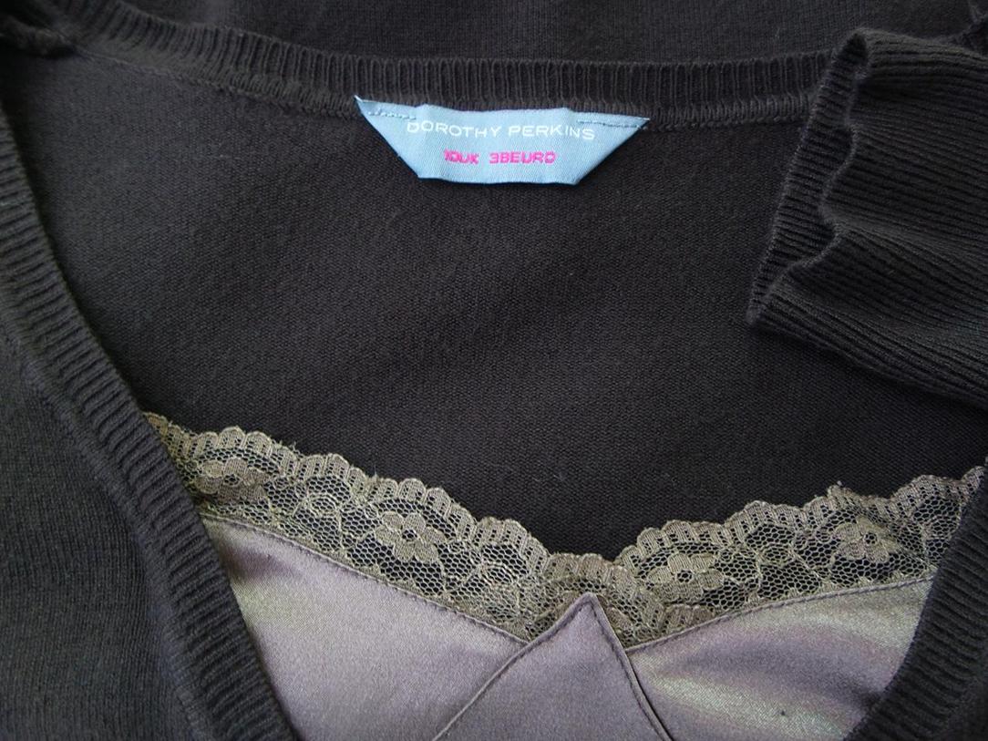 20180525_093256.jpg Dorothy perkins Rozmiar 38 Kolor Brązowy Kwadratowy dekolt Bluzka Rękaw 3/4 Materiał Wiskoza