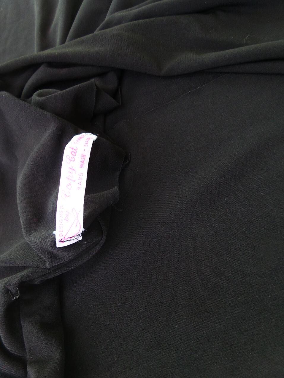 Copy Cat Couture Rozmiar 8-10 (36-38) Kolor Czarny W łódkę Sukienka Sweterkowa Długi rękaw Krótka Copy Cat Couture Rozmiar 8-10 (36-38) Kolor Czarny W łódkę Sukienka Sweterkowa Długi rękaw Krótka