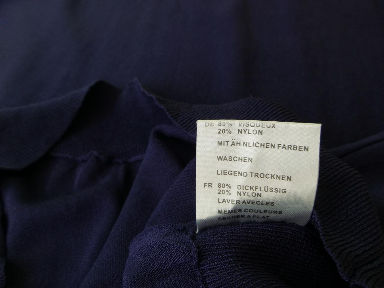 WHYRED Rozmiar XS Kolor Granatowy Okrągły dekolt Tunika Bluzka Długi rękaw Materiał Wiskoza WHYRED Rozmiar XS Kolor Granatowy Okrągły dekolt Tunika Bluzka Długi rękaw Materiał Wiskoza
