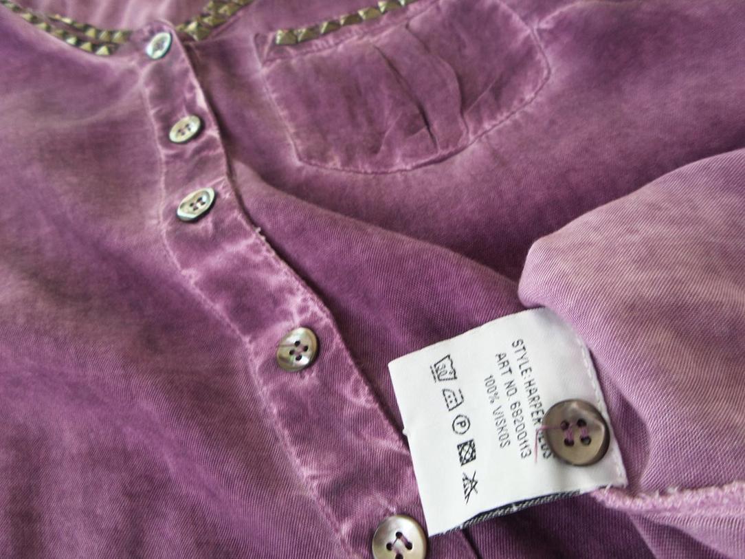 ALICE BIZOUS Rozmiar S Kolor Fioletowy W serek Tunika Bluzka Długi rękaw Materiał Wiskoza 100% ALICE BIZOUS Rozmiar S Kolor Fioletowy W serek Tunika Bluzka Długi rękaw Materiał Wiskoza 100%