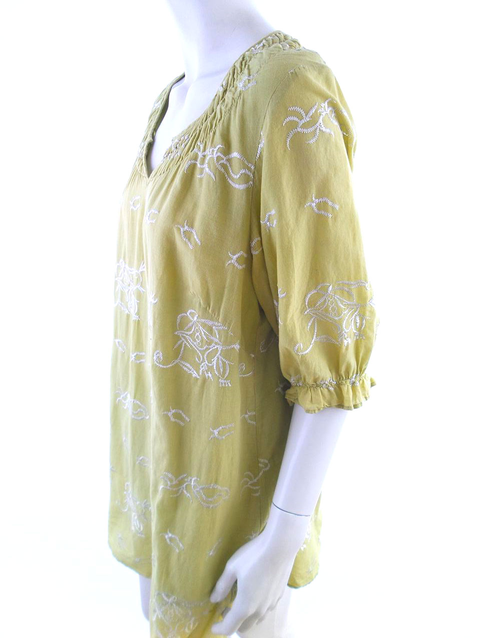 Zizzi Rozmiar S Kolor Zielony Split Crew Neck Sukienka Mini Rękaw 3/4 Krótka Materiał Bawełna 100% Zizzi Rozmiar S Kolor Zielony Split Crew Neck Sukienka Mini Rękaw 3/4 Krótka Materiał Bawełna 100%