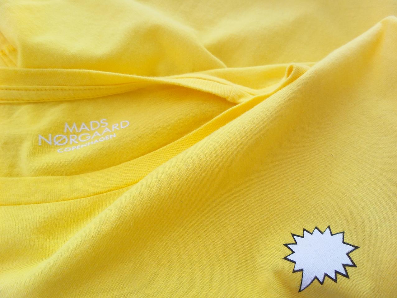 Mads Norgaard Copenhagen Rozmiar XL Kolor Żółty Okrągły dekolt Tunika Bluzka Krótki rękaw Mads Norgaard Copenhagen Rozmiar XL Kolor Żółty Okrągły dekolt Tunika Bluzka Krótki rękaw