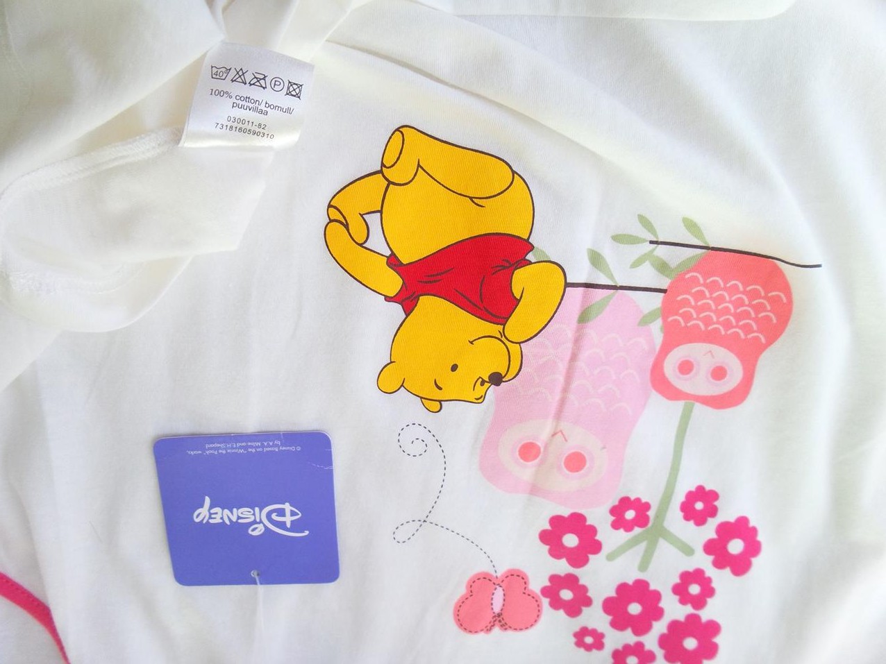 Disney Rozmiar XL Kolor Biały Okrągły dekolt Bluzka Bezrękawnik Materiał Bawełna 100%