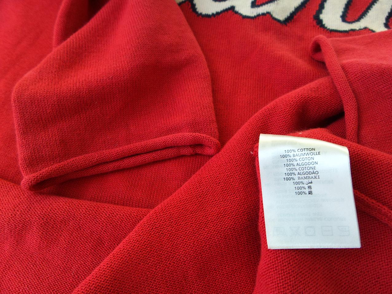Gant Rozmiar M Kolor Czerwony Okrągły dekolt Sweter Długi rękaw Materiał Bawełna 100%