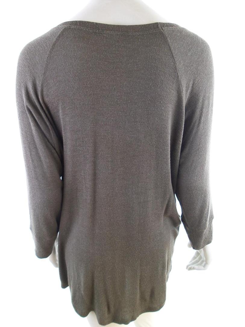 Vero moda Rozmiar L Kolor Brązowy W łódkę Tunika Bluzka Dzianina Rękaw 3/4 Materiał Wiskoza Vero moda Rozmiar L Kolor Brązowy W łódkę Tunika Bluzka Dzianina Rękaw 3/4 Materiał Wiskoza