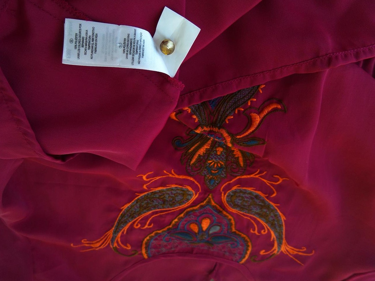 20180605_110134.jpg Savoir Rozmiar 22 (50) Kolor Różowy Paisley Okrągły dekolt Bluzka Peplum Długi rękaw