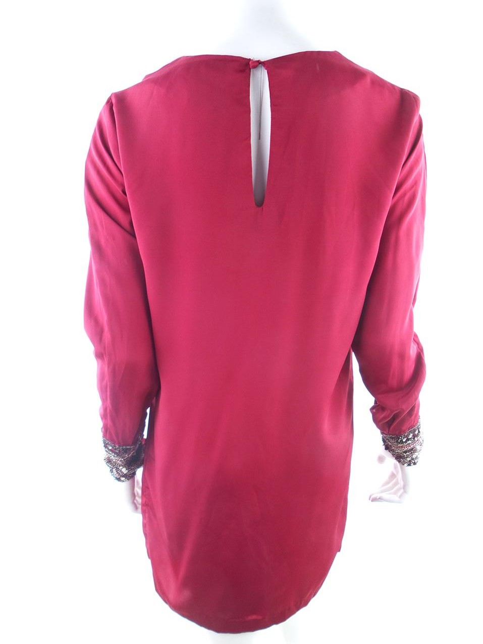 Guess Rozmiar S Kolor Czerwony Crew Neck Sukienka Mini Długi rękaw Krótka Guess Rozmiar S Kolor Czerwony Crew Neck Sukienka Mini Długi rękaw Krótka