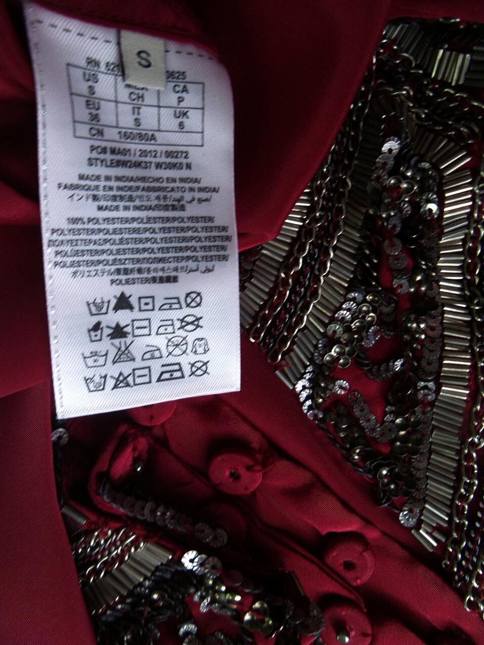 Guess Rozmiar S Kolor Czerwony Crew Neck Sukienka Mini Długi rękaw Krótka Guess Rozmiar S Kolor Czerwony Crew Neck Sukienka Mini Długi rękaw Krótka