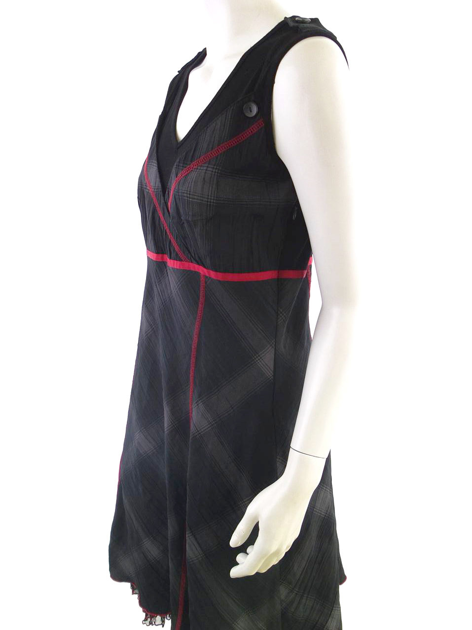 Wearhouse Rozmiar M Kolor Szary W serek Sukienka Prostokątna Bezrękawnik Midi Materiał Wiskoza Wearhouse Rozmiar M Kolor Szary W serek Sukienka Prostokątna Bezrękawnik Midi Materiał Wiskoza