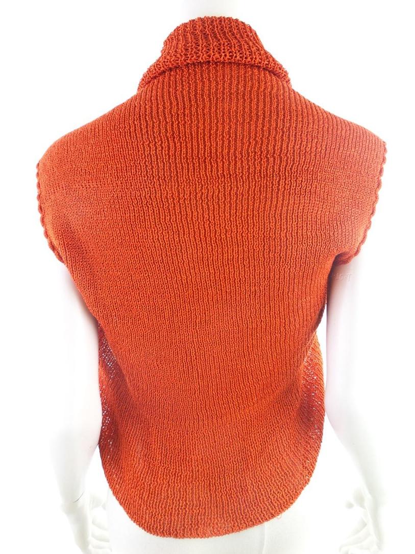 20180606_143157.jpg Topshop Rozmiar 36 Kolor Pomarańczowy W serek Otwarty Kardigan Bezrękawnik Materiał Akryl Cienka dzianina