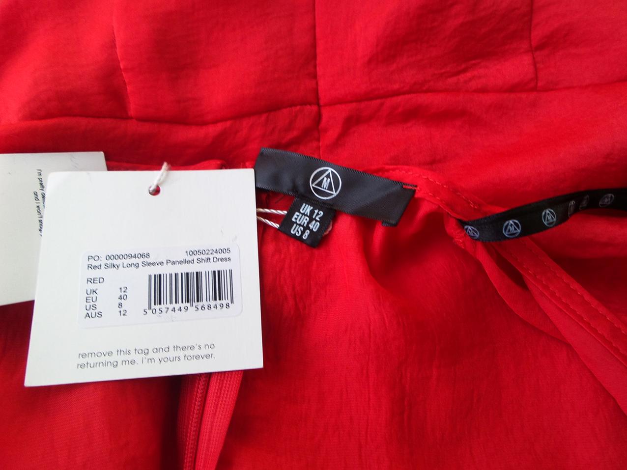 Missguided Rozmiar 40 Kolor Czerwony W serek Sukienka Ołówkowa Długi rękaw Do Kolan Missguided Rozmiar 40 Kolor Czerwony W serek Sukienka Ołówkowa Długi rękaw Do Kolan