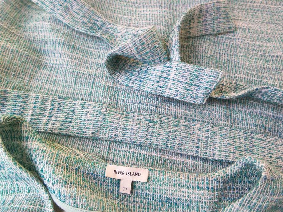 River island Rozmiar 12 (40) Kolor Turkusowy W serek Tunika Bluzka Bezrękawnik Materiał Bawełna River island Rozmiar 12 (40) Kolor Turkusowy W serek Tunika Bluzka Bezrękawnik Materiał Bawełna