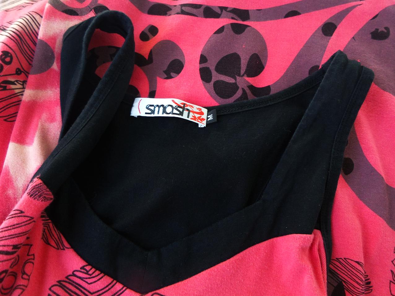 SMASH Rozmiar M Kolor Różowy Kwadratowy dekolt Sukienka Mini Bezrękawnik Krótka Materiał Bawełna SMASH Rozmiar M Kolor Różowy Kwadratowy dekolt Sukienka Mini Bezrękawnik Krótka Materiał Bawełna