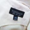 Topshop Rozmiar 40 Kolor Kremowy W łódkę Sukienka Mini Bezrękawnik Krótka