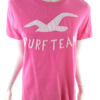 Hollister Rozmiar M Kolor Różowy Crew Neck T-Shirt Krótki rękaw Materiał Bawełna 100%