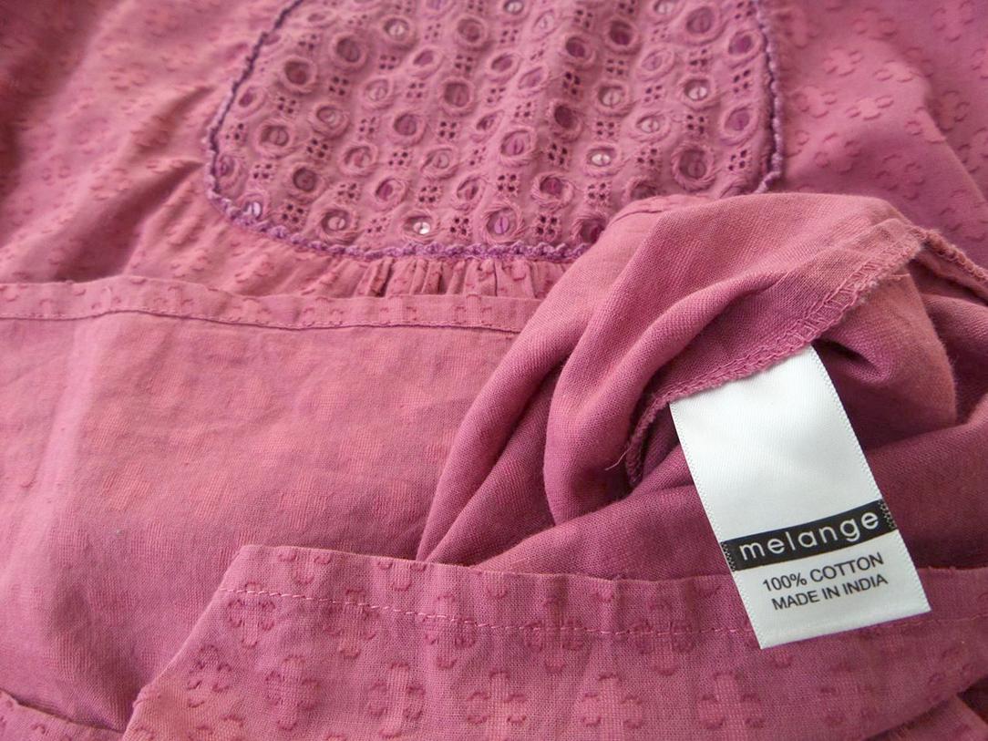 Melange Rozmiar S Kolor Różowy Kwadratowy dekolt Sukienka Prostokątna Krótki rękaw Midi Materiał Bawełna 100% Melange Rozmiar S Kolor Różowy Kwadratowy dekolt Sukienka Prostokątna Krótki rękaw Midi Materiał Bawełna 100%