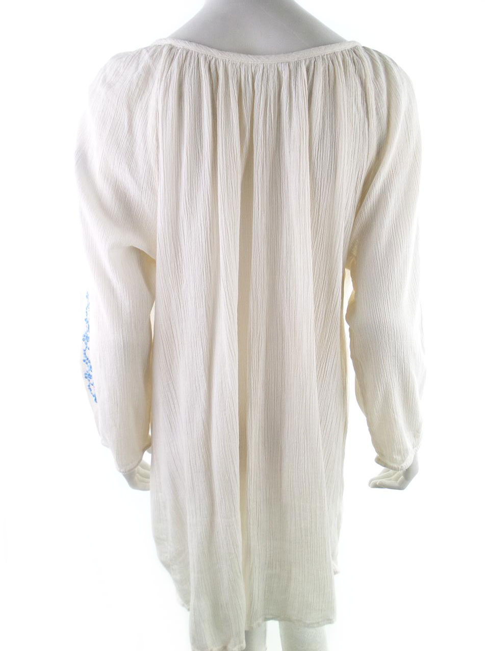 Vintage Rozmiar XXL Kolor Kremowy Keyhole Crew Neck Sukienka A-Line Długi rękaw Do Kolan Materiał Bawełna 100% Vintage Rozmiar XXL Kolor Kremowy Keyhole Crew Neck Sukienka A-Line Długi rękaw Do Kolan Materiał Bawełna 100%