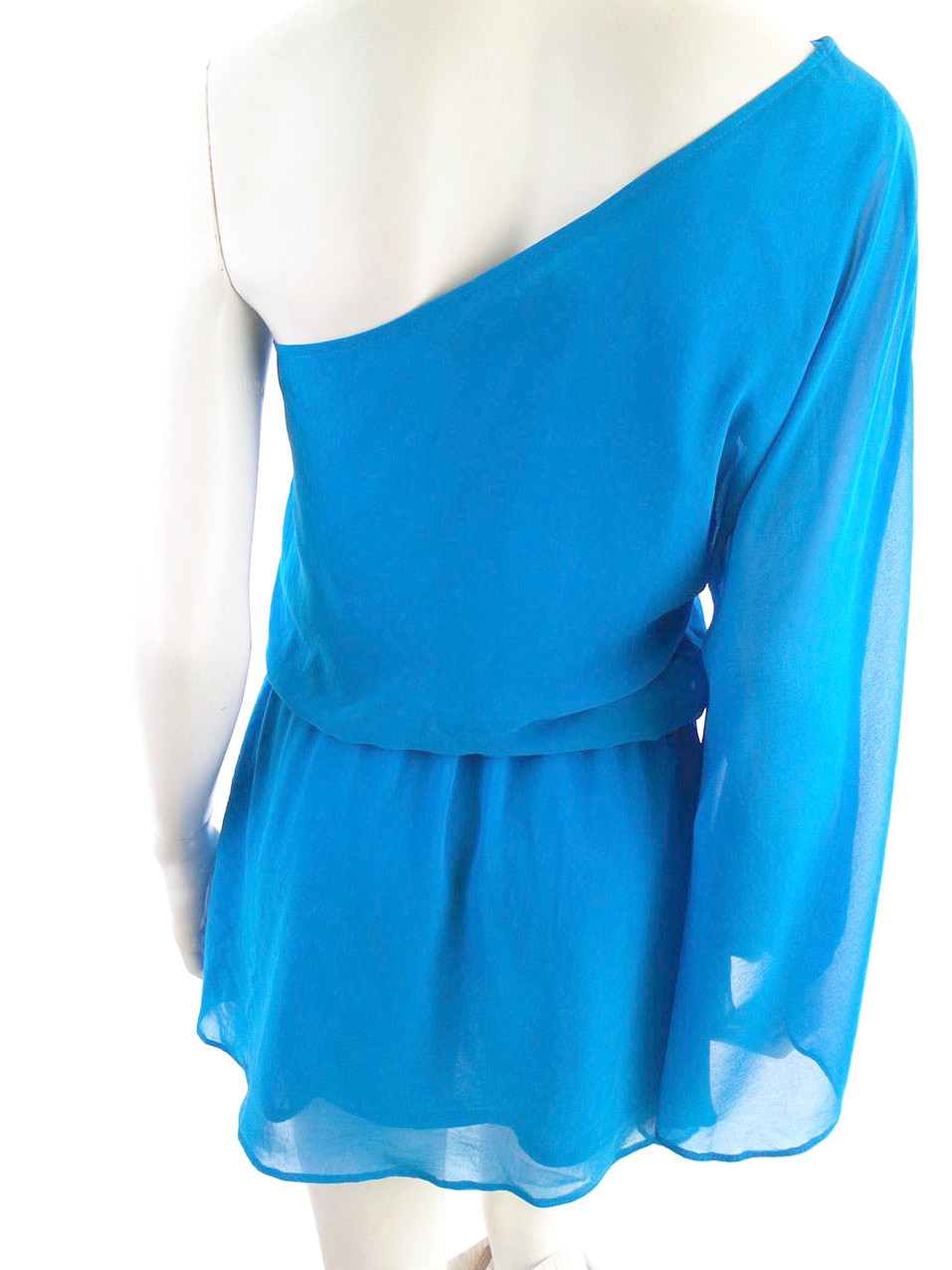 Miss selfridge Rozmiar 10 (38) Kolor Niebieski Na Jedno Ramię Sukienka Mini Długi rękaw Krótka Miss selfridge Rozmiar 10 (38) Kolor Niebieski Na Jedno Ramię Sukienka Mini Długi rękaw Krótka