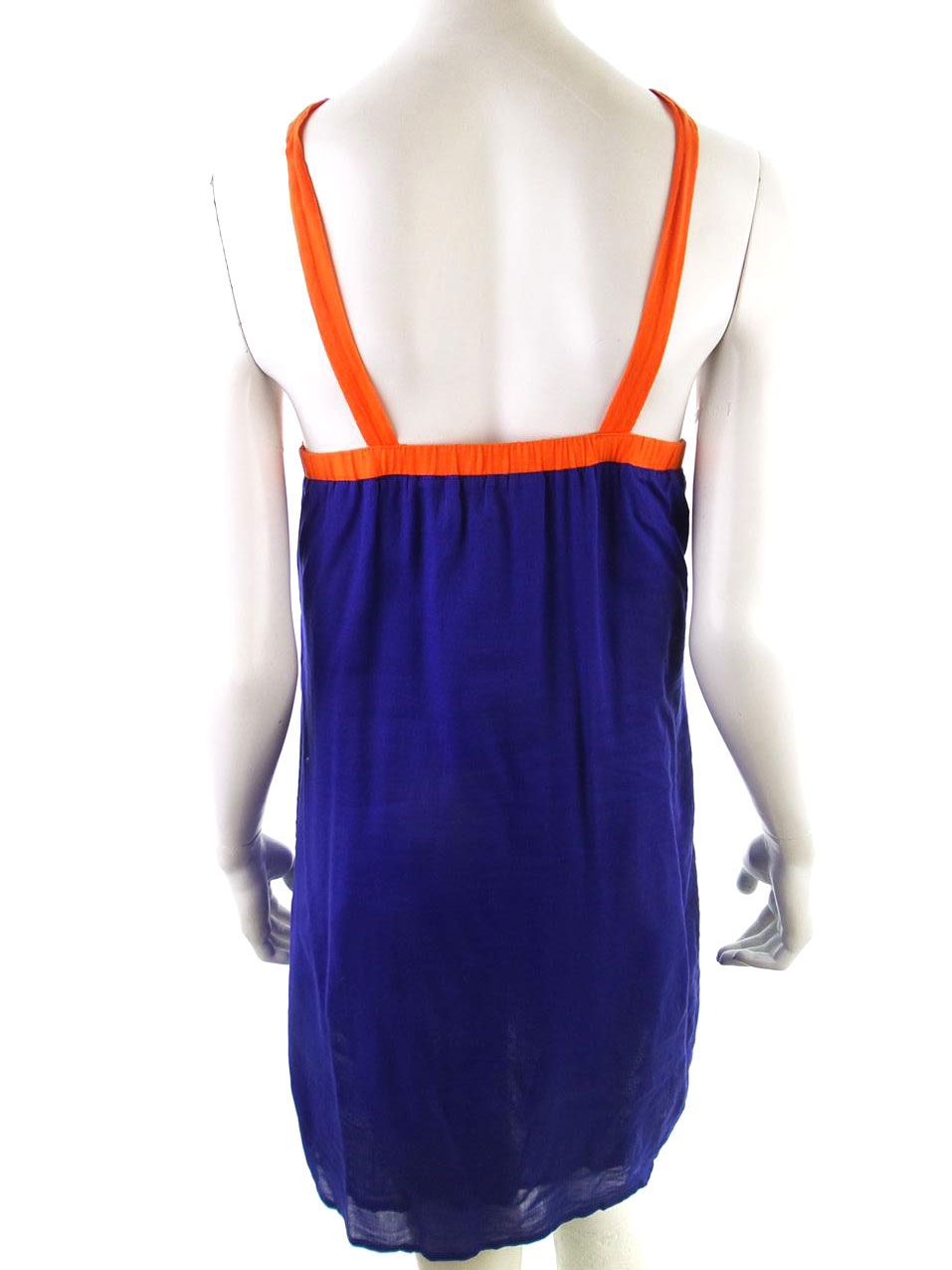 Promod Rozmiar 36 Kolor Granatowy Halter Sukienka Letnia Bezrękawnik Do Kolan Materiał Bawełna 100% Promod Rozmiar 36 Kolor Granatowy Halter Sukienka Letnia Bezrękawnik Do Kolan Materiał Bawełna 100%
