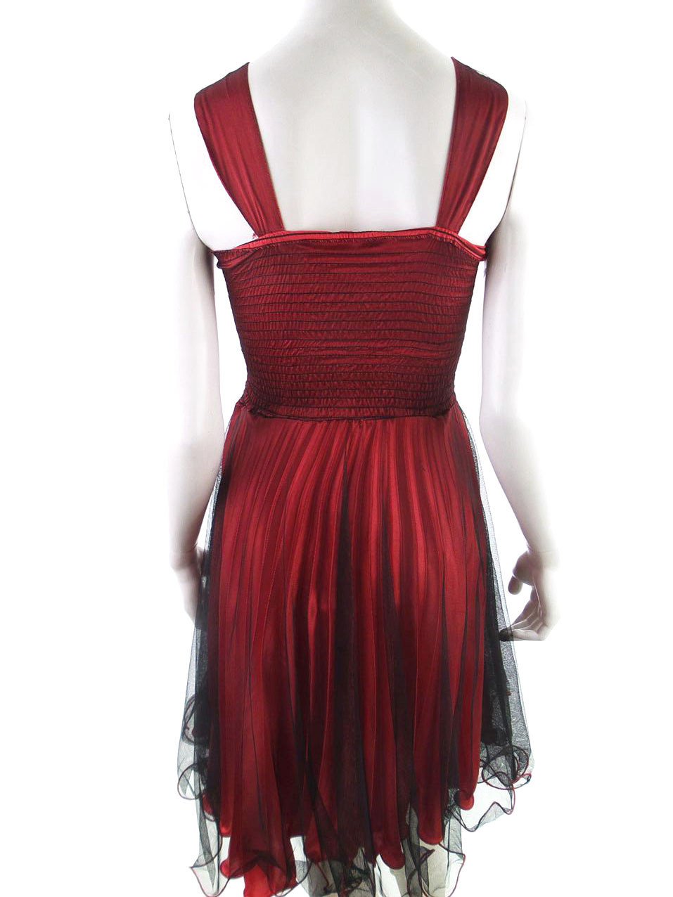 Vintage Rozmiar 30 Kolor Czerwony Odkryte Ramiona Suknia Balowa Sukienka Wieczorowa Bezrękawnik Midi Vintage Rozmiar 30 Kolor Czerwony Odkryte Ramiona Suknia Balowa Sukienka Wieczorowa Bezrękawnik Midi