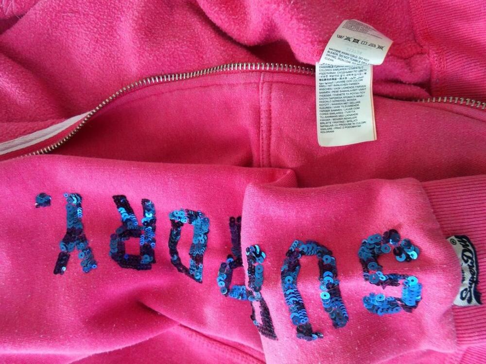 Superdry Rozmiar S Kolor Różowy Bluza na suwak Długi rękaw Superdry Rozmiar S Kolor Różowy Bluza na suwak Długi rękaw