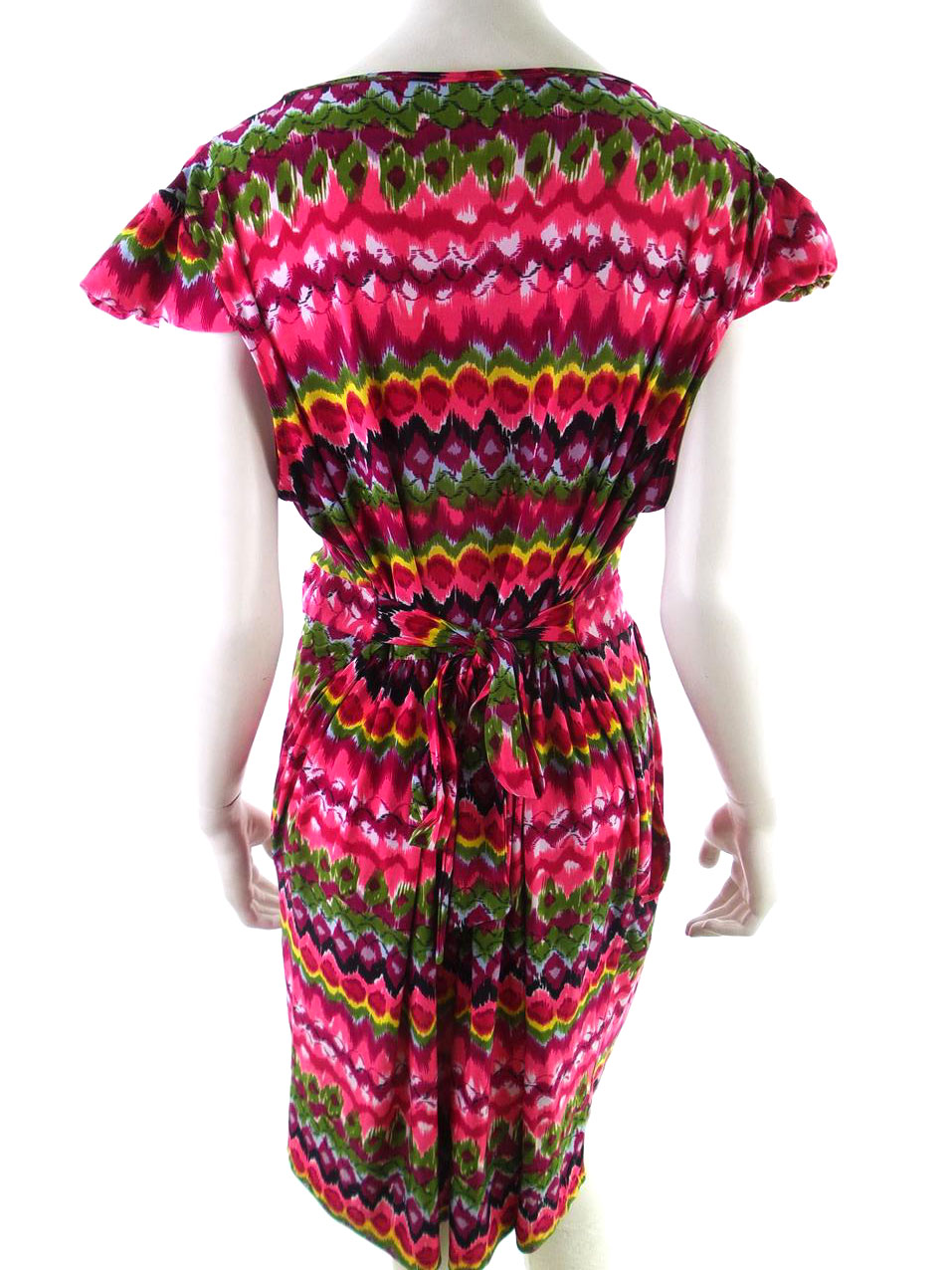 Love Drobe Rozmiar 20 Kolor Różowy W serek Sukienka Sheath Krótki rękaw Midi Love Drobe Rozmiar 20 Kolor Różowy W serek Sukienka Sheath Krótki rękaw Midi