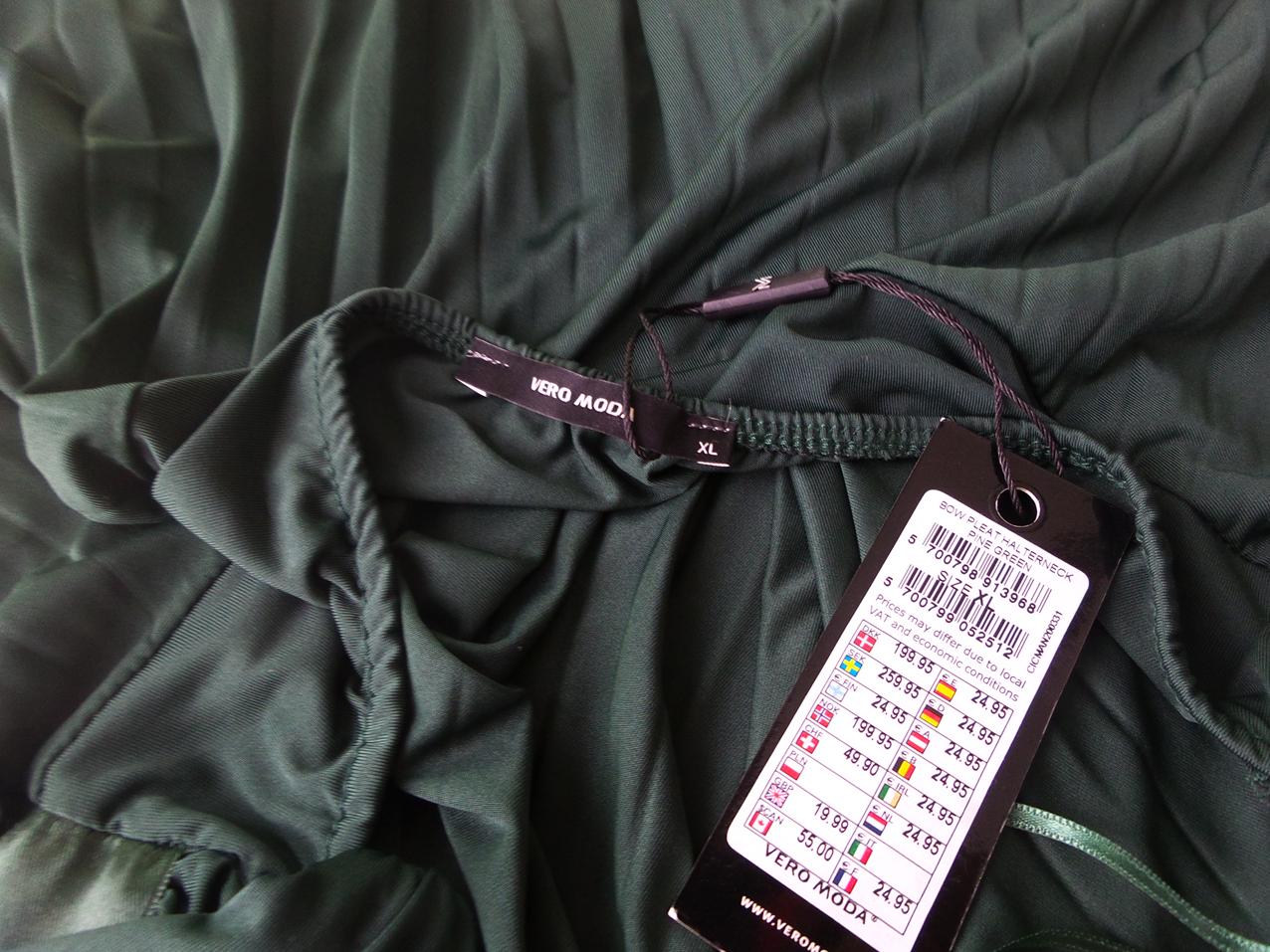 Vero moda Rozmiar XL Kolor Zielony Głęboki Serek Tunika Bluzka Bezrękawnik Vero moda Rozmiar XL Kolor Zielony Głęboki Serek Tunika Bluzka Bezrękawnik
