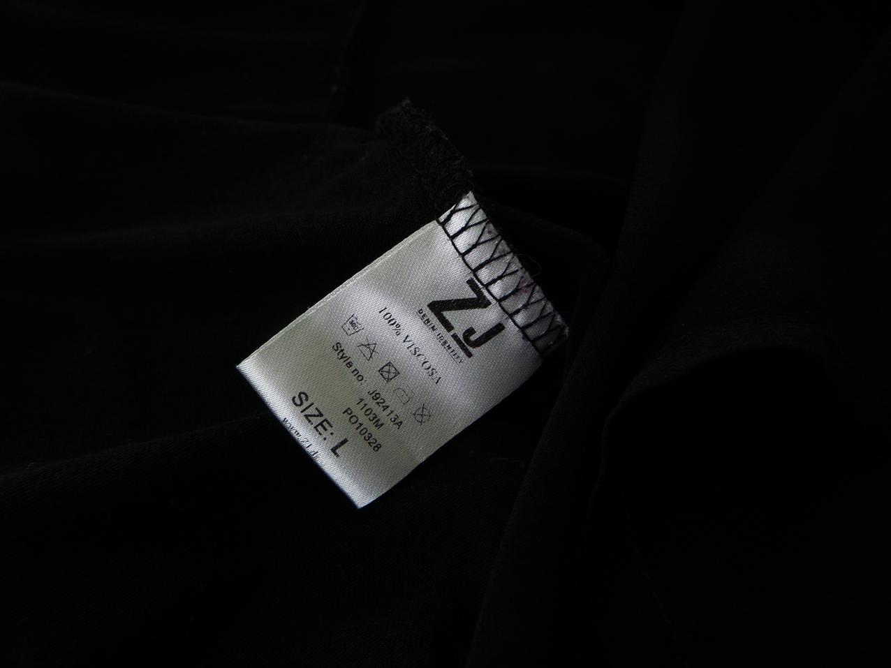 20180627_133007.jpg Zj denim Rozmiar L Kolor Czarny W serek Długi Otwarty Kardigan Długi rękaw Materiał Wiskoza 100% Cienka dzianina
