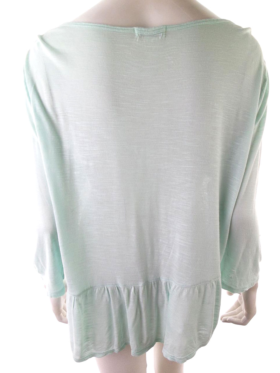 20180702_120513.jpg C Vintage Rozmiar L Keyhole Crew Neck Bluzka z otwartą dzianiną Rękaw 3/4