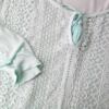 C Vintage Rozmiar L Keyhole Crew Neck Bluzka z otwartą dzianiną Rękaw 3/4
