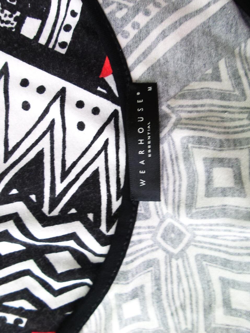 Wearhouse Rozmiar M Kolor Czarny Okrągły dekolt Sukienka Prostokątna Bezrękawnik Do Kolan Materiał Wiskoza