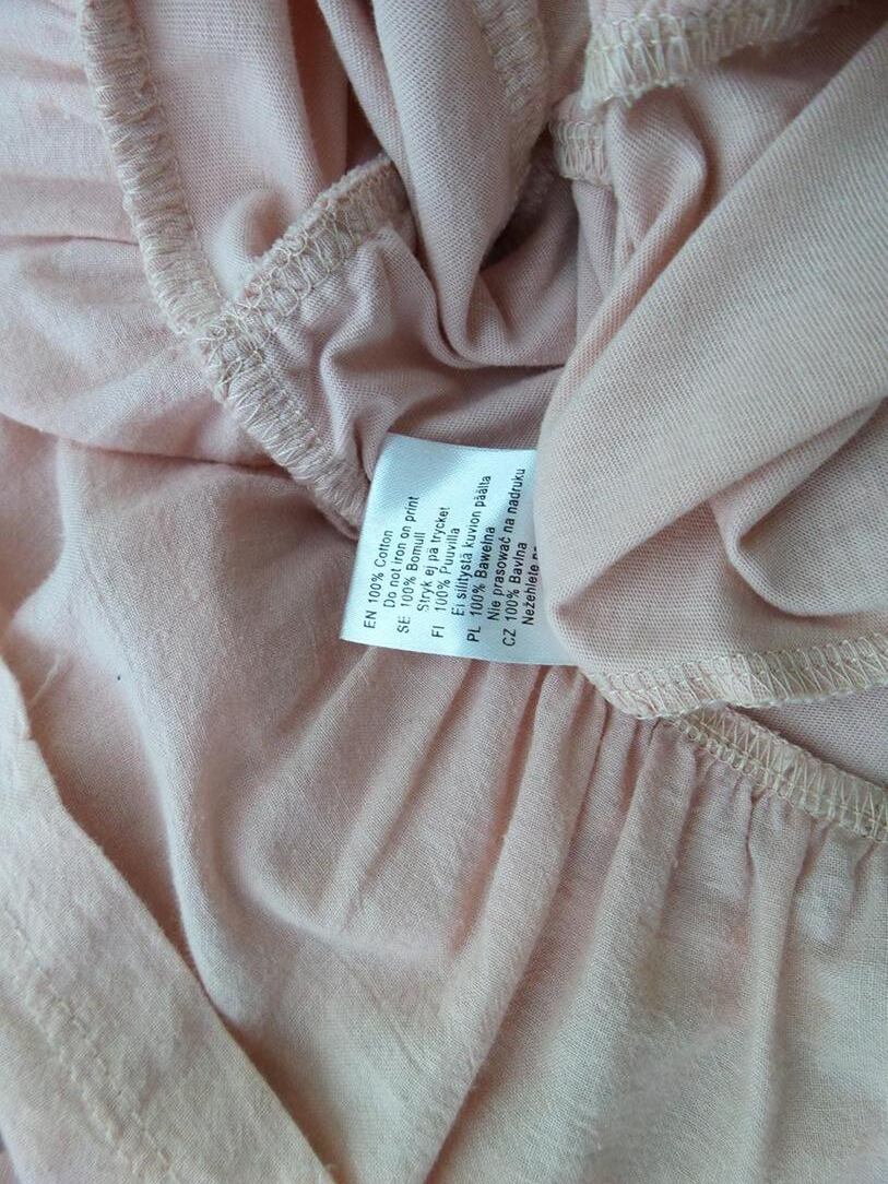 Kappahl Rozmiar 36/38 Kolor Pudrowy Róż Dekolt U Sukienka Mini Krótki rękaw Krótka Materiał Bawełna 100% Kappahl Rozmiar 36/38 Kolor Pudrowy Róż Dekolt U Sukienka Mini Krótki rękaw Krótka Materiał Bawełna 100%