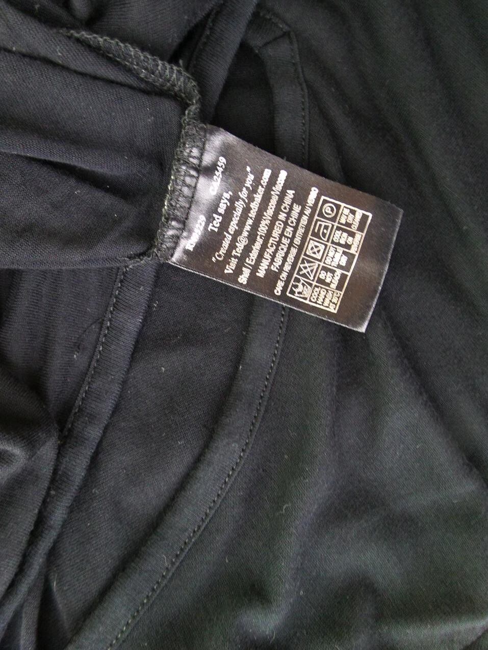 Ted Baker London Rozmiar 2 Kolor Czarny W serek Tunika Bluzka Krótki rękaw Materiał Wiskoza 100% Ted Baker London Rozmiar 2 Kolor Czarny W serek Tunika Bluzka Krótki rękaw Materiał Wiskoza 100%